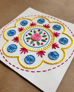 DIY Mandala Paper Embroidery Kit for Beginners | Complete Paper Embroidery Starter Kit with Stitch Guide
